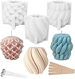 3 Stück Kerzenform, Silikon Kerzenformen zum Gießen Spiral Gießform Kerzen Set Kerze Silikonform für DIY Aromatherapie Kerzen Handwerk Ornamente