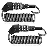2 Stück Helmschloss Motorrad,Schwarz Fahrradhelm Schloss,Anti-Diebstahl Helm Sicherheitsschloss,Wasserdicht Helmschloss,Geeignet für (Passwortsperrung)