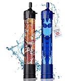 AQUAB® Wasserfilter Outdoor Survival Militär Camping für 2X 4500L Trinkwasser | entfernt 99,99% aller Bakterien und filtert Viren, Partikel und Schwermetalle | Notfall- & Survival-Ausrüstung