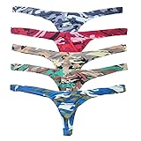 YUFEIDA Herren Tanga Strings Unterwäsche G-String Camouflage Low Rise Briefs Unterhose Pack