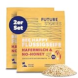 Future Stories Pulver für flüssige Handseife - mit Aloe Vera, vegan - 2 Sachet (2x 20 g) ergibt 520 ml, Hafermilch, No-Honey