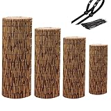 Bambus-Gartenzaun-Rollplatte für Terrasse, Balkon, Sichtschutz, Außenzaun für Heimdekoration, 90 cm x 600 cm