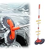 SYPPCH Auto Waschbürste für Ford Fiesta Active VIII (Mk8), 360° Drehen Auto-Doppelkopf-Waschbürste Mikrofaser Chenille Multifunktional Autowaschmopp,A-Mop
