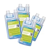 GlobaClean Milchschaum-Reiniger Milchsystem-Reiniger für Kaffeevollautomaten und Kaffee-Maschinen - Flüssig-Reiniger für Milchaufschäumer (4x 1 Liter)