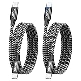 RAVIAD USB C auf Lightning Kabel [2Pack 3M], iPhone Ladekabel MFi Zertifiziert Power Delivery Nylon USB C Lightning Kabel für iPhone 14/13 Pro Max/12 Pro Max/12 Mini/11 Pro/X/XS/XR/SE- Schwarz