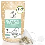 Basischer Kräutertee im Pyramiden Teebeutel – Bio-Qualität – zur basischen Ernährung mit Brennnessel, 20 Beutel – Tea2Be by Sarenius