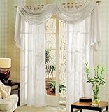 Voile komplett GARDINEN Set 3tlg., Creme, 60999