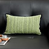 Xiyocadt Kissenbezüge Im Bohemian-Stil, Leichte Französische Zierkissen, Vintage-Stil, Fischgrätsteppung, Holländischer Samt, Geeignet Für Sofas, Wohnzimmer Und Betten (30 * 50 cm,A)