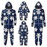 Passende Familiensets Weihnachtspyjama-Set Weihnachtspyjamas Nachtwäsche Weiche passende Weihnachtspyjamas(A15 Blue,B009)