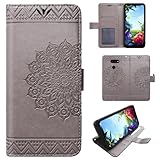 betterfon Hülle Kompatibel mit LG K40S | Klapphülle Schutzhülle mit Kartenfächer Kompatibel für K40S | Magnetverschluss Klapphülle | Grau