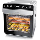 Arendo - Dörrautomat Edelstahl mit 8 Edelstahlgitter - 700 W - 35°-85°C - 8 Edelstahl Einlegetabletts mit insgesamt 6700 cm² - Dörrgerät Dehydrator Obsttrockner Dörrapparat - Obst Fleisch Pilze uvm
