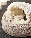 Katzenschlafsack, Plüsch-Katzenbett, Decke, selbstwärmend, Katzensack, Haustierzelt, Höhle, weich, rutschfest, waschbares Katzenbett