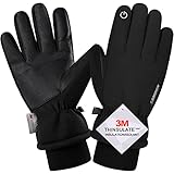 Winterhandschuhe, coskefy Warme Touchscreen Handschuhe Herren Damen, wasserdichte Skihandschuhe Kältebeständig Thermische 3M Baumwolle für Reiten Laufen Skifahren Wandern Radfahren Motorrad Handschuhe