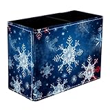 Stiftehalter für Schreibtisch, Stifteköcher, Stiftebehälter, Schreibwaren, Aufbewahrung, Make-up-Pinsel, Schreibtisch-Organizer für Büro, Schule, Zuhause, Weihnachtsschneeflocken blau