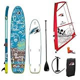 F2 Set Travel SUP 12'5' mit Windsurfsegel Checker 3qm