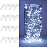 LoveNite Lichterkette mit 30 LEDs, batteriebetrieben, 3 m, Silberdraht, bunt, wasserdicht, Mini-Lichterkette für Heimwerker, Party, Dekoration, Weihnachten, Hochzeit cool white