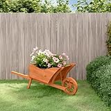 LLEZKBR Schubkarre Pflanzkasten 128x45,5x43cm Massivholz Tanne