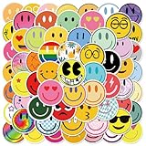 126 Stück Smiley Aufkleber,64 Verschiedenes Stile (4.5 cm) Wasserfeste & Wiederverwendbare Emoji Sticker,Lustige Smiley Stickers für Koffer,Laptop,Notebook,Scrapbook,Fahrrad & Kids,Sticker Smileys (B)