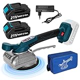 Yofuly Fliesenrüttler Kompatibel mit MMAKI-TA 18V 21V Akku, Akku Fliesen Vibrationsgerät Fliesenvibrator mit 5 Gänge Einstellbare Geschwindigkeit für Bodenfliesen Wand (2 Batterien & Ladegerät)