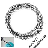 PWGHWG Rohrreinigungsspirale Ø 10mm × 3 m, Universal Abflussreiniger Spirale Abfluss Rohrreinigung, Abflussspirale mit Elektrischen Adaptern, Rohrreinigungswelle für Toilette, Rohreinigung