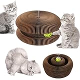 Gratuipolmep Magic Organ Cat Scratching Board, Magische Orgel Katzenkratzbrett, Magic Organ Cat Scratching Board, 2-in-1 Cat Kratzbrett mit Glöckchen, Foldable Accordion Cats Toy, für Kratzen