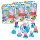 INKEE SURPRISE - 3er Set Peppa Pig Badekugeln Kinder mit Überraschung, Peppa Wutz Spielzeug für die Badewanne, mit Erdbeer-Duft