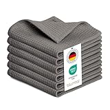 Blumtal® Geschirrtücher 30x30 cm im 10er Set - Geschirrtücher Baumwolle 100% - Küchentücher bei 60 °C waschbar - Putzlappen Baumwolle - Geschirrhandtuch - Abwaschlappen Küche - Geschirrtücher grau
