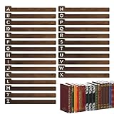Schallplatten Album Trenner,26-Teilige Alphabet Holz Aufbewahrung | Von A Bis Z Buchregister Schallplatten Alphabet Trenner,Für Die Präsentation Von Sammlungen Im Wohnzimmer Arbeitszimmer