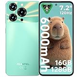 OUKITEL C69 Smartphone Ohne Vertrag - 7,2 Zoll 120Hz Display 6000mAh Akku Handy Ohne Vertrag 64MP+8MP 16GB+128GB/1TB Smartphone Android 15 Simlockfreie Handys Dual SIM 4G Face ID/OTG/GPS/Grün