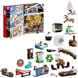 Mould King 10165 Adventskalender 2024 Kinder für Bausteine Weihnachten Bauspielzeug mit 24er Pack Weihnachten Bauset Weihnachten Geschenke für Jungen, Mädchen(725 Teile)