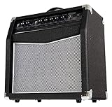 Classic Cantabile SG200R Gitarrencombo - Verstärker mit 20 Watt (RMS) - 8' Speaker - 2 Kanäle (Clean und Overdrive) - Regelbarer Federhall