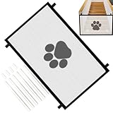 Treppenschutzgitter Hund Hundebarrieren, Türschutzgitter ohne Bohren, 110x78 cm Tragbare Absperrgitter, für Treppen, Türen, Flur, Türschutzgitter, Innen & Außen
