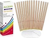 Natürliche Ohrenkerzen 16 Stück, Aucenix Ohrkerzen zur Reinigung, Hopi Ohrkerze Bienenwachs mit Schutzscheiben