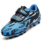 Unitysow Fußballschuhe Jungen Professionelle Fussballschuhe Kinder Athletics Trainingsschuhe Sportschuhe Mädchen Outdoor Spikes Football Schuhe,Blau,Gr.31