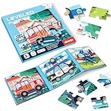 BBLIKE Magnetpuzzle Kinderpuzzle ab 3 Jahre Verkehr Kinderpuzzle für Kinder Puzzle ab 3 Jahren Reisespiele Kinder ab 3 Lernspielzeug für Kinder 3 4 5 Jahren Alt (Verkehr)