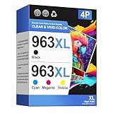 NewLift 963XL Multipack Kompatibel für 963 HP 963XL Druckerpatronen Kompatibel für HP officejet Pro 9010 patronen,9020 9012 9022 9014 9015 9016 9018 9019 (963XL,4er-Pack)
