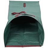 TOGEVAL Großer 200l Halbkreisförmiger Laubsack Faltbarer Robuster Gartenabfallsack aus Grünem Kunststoff Tragbare Müllsammeltasche für Gartenpflege und Laubaufnahme