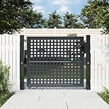 LAPOOH Gartentor Anthrazit 105x125 cm Stahl, Gartentür, Zauntor, Garten Tor, Gartenpforte, Garden Gate, Gartentüre - 154559