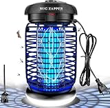 WUEAOA Insektenvernichter elektrisch Mit LED Lampe, Mückenlampe 4200V mit 15W UV Lampe, Mückenfalle elektrisch, Mückenabwehr, Fliegenfalle elektrisch, IPX4, Insekten lampe für Mücken, Motte, Fliegen
