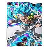 Goku Haustierdecke, wasserdicht, gemütlich, weich, waschbar, für Katzen, Anime-Abteilung, Hundedecke für Couch, Bett, Sofa, warme Decke für Welpen, kleine, mittelgroße und große Hunde, 100 x 130 cm
