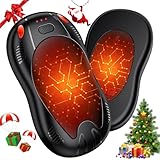 FANDLISS Handwärmer Elektrisch,Taschenwärme mit 10000mAh, Zweiseitige Heizung,Magnetische 2er-Pack,USB Taschenwärmer Wiederverwendbar mit 3 Wärmestufen,Winter Geschenke für Outdoor Camping Sportarten