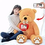 JABECODIFA 140 cm Teddybär Groß XXL Personalisierter Geschenke XXL Teddybär mit Text Foto als Geschenke für Weihnachten Geburtstagsgeschenk Es Mir Leid Geschenke für sie (140 cm)