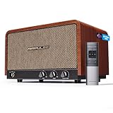 Edifier AIRPULSE P100X - Multitreiber Lautsprechersystem (60W) im Retro-Look mit Bluetooth 5.1 (aptX), AirBlade-Hochtöner für kristallklare Höhen und Langhub Mittel-/Tieftöner für Tiefe Bässe Holz