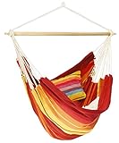 AMAZONAS - XXL Hängesessel Brasil Gigante | Hängesessel ohne Gestell mit großer Sitzfläche, handgefertigt in Brasilien | Belastbar bis 200 kg; Sitzfläche 2m x 1,4m; Stablänge 1,4m | Farbe: Lava