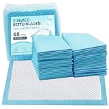 EasyVibe Wegwerf-Bettpads für Inkontinenz 60x90cm-60 Stück Betteinlagen Inkontinenz Einweg Erwachsenen, Heavy Duty Bettpads Inkontinenz, Einweg-Wickelunterlagen, Pee Pads Extra Large