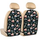 Novastar Trittmatten mit Rücksitz-Auto-Organizer, 2 Stück – Baby-Faultiere auf Weihnachtsball, wasserdichter Autositz-Organizer, Rücksitz für Rückenlehnenschutz, verstellbarer Rücksitzschutz für