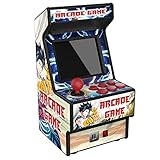 Mini Arcade Machine, Retro Handheld Konsole mit 156 Klassische Spielen, 2.8-Zoll LCD-Bildschirm, 16 Bit, Wiederaufladbare Batterie, Und RCA AV Kabel auf TV-Ausgang, für Kinder und Erwachsene (Blau)