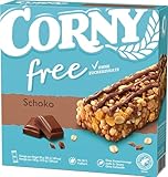 Müsliriegel CORNY free Schoko, ohne Zuckerzusatz, 67 kcal pro Riegel, 6x20g