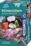 KOSMOS 657901 Mineralien Ausgrabungs-Set, Grabe echte Mineralien selbst aus, mit Hammer und Meißel, 5 faszinierende Schmucksteine, Experimentierset für Kinder ab 7 Jahre zum Thema Geologie