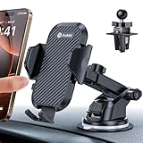 andobil Handyhalterung Auto [ 2024 Neueste Saugnapf ] 3 in 1 Saugnapf & Lüftung Halter Universale KFZ Autohalterung Zubehör für iPhone 16 Pro Max 15/14/13/12/11 Samsung Galaxy S24 Ultra/S23/S22 Usw